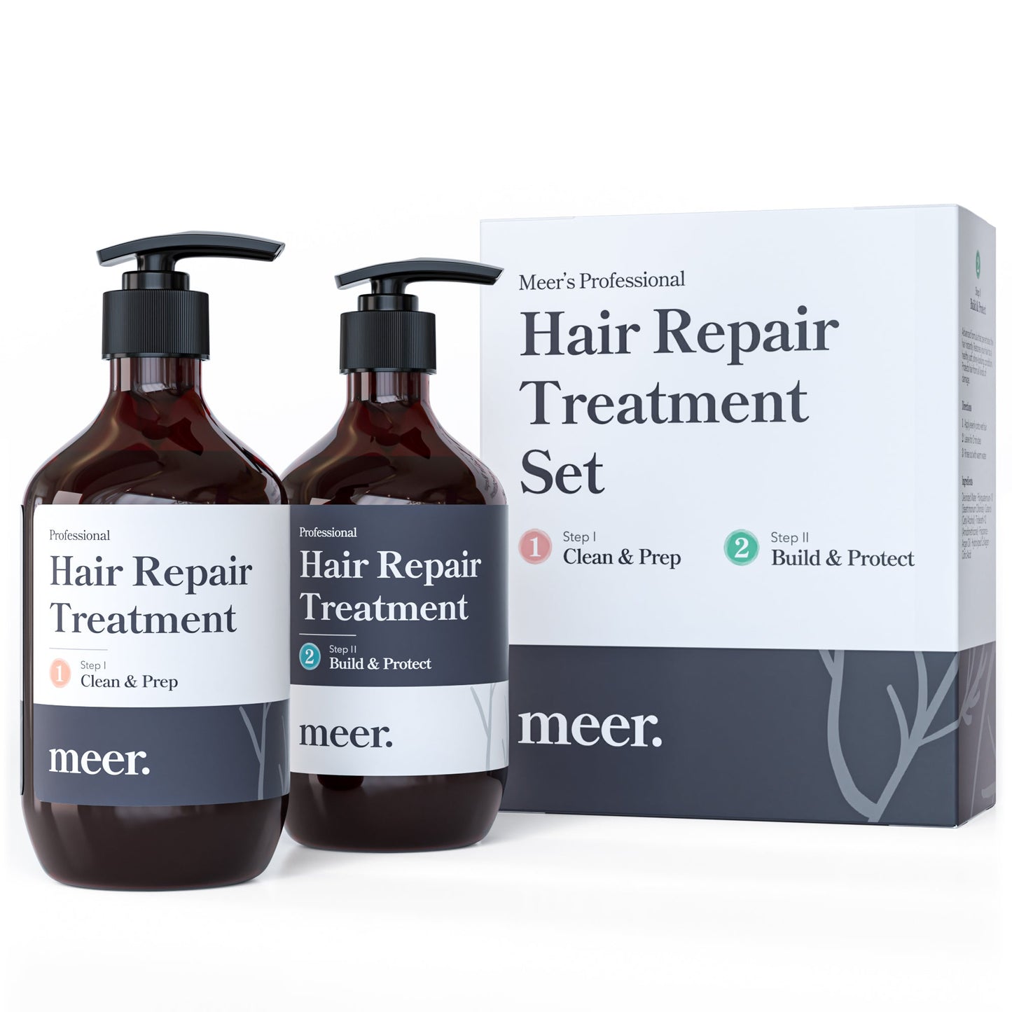 meer. Set for damaged hair (Shampoo 500ml and conditioner 500ml)