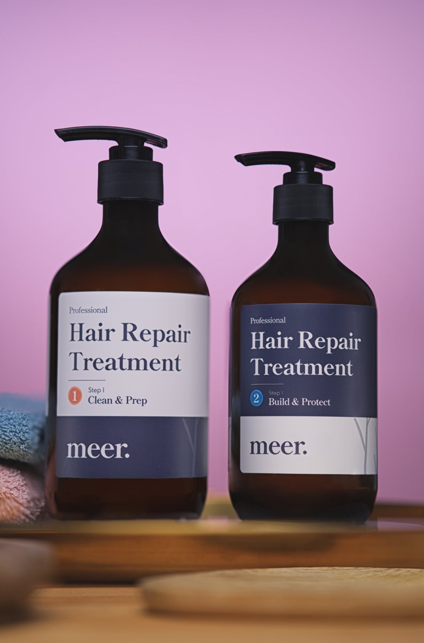 meer. Set for damaged hair (Shampoo 500ml and conditioner 500ml)